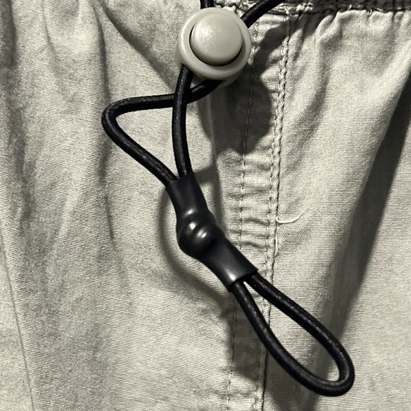 Divided Parachute Pants Womens Medium Gray Super Baggy Retro Banded Ankle - Picture 5 of 7